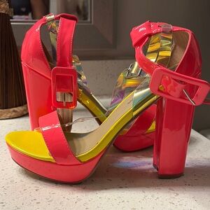 Vibrant Pink Platform Heels